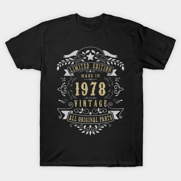 42 years old Made in 1978 42nd Birthday Gift T-Shirt by bummersempre66